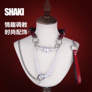 夏奇美杜莎珍珠口球牵引项圈   限价199